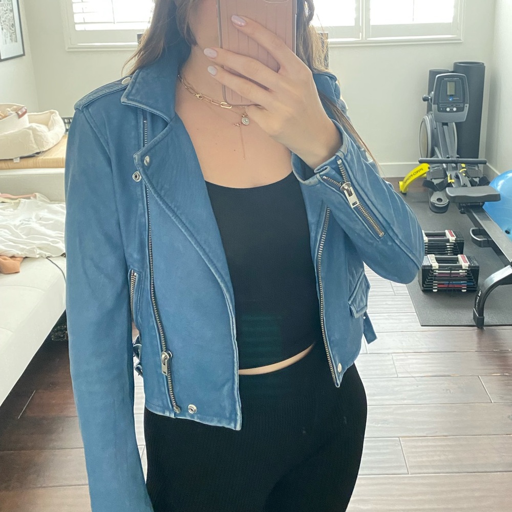 Iro cropped Moto leather jacket